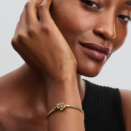 Pulsera Pandora Moments con cadena de serpiente y cierre de corazón infinito brillante - Imagen 5
